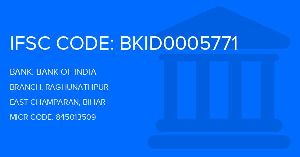 Bank Of India (BOI) Raghunathpur Branch IFSC Code