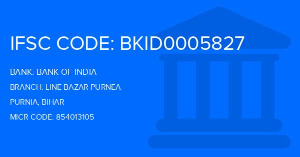 Bank Of India (BOI) Line Bazar Purnea Branch IFSC Code