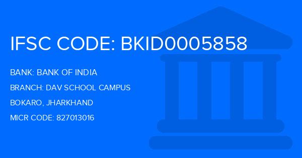 Bank Of India (BOI) Dav School Campus Branch IFSC Code