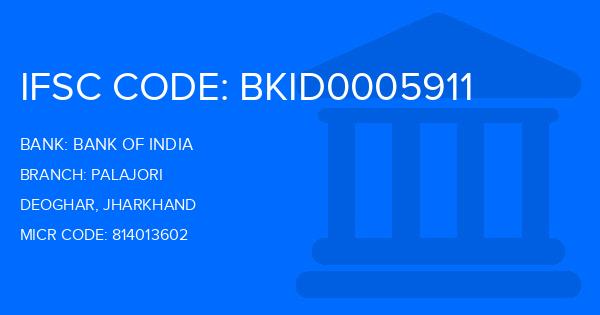 Bank Of India (BOI) Palajori Branch IFSC Code