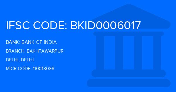 Bank Of India (BOI) Bakhtawarpur Branch IFSC Code