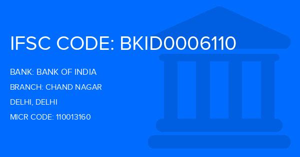 Bank Of India (BOI) Chand Nagar Branch IFSC Code