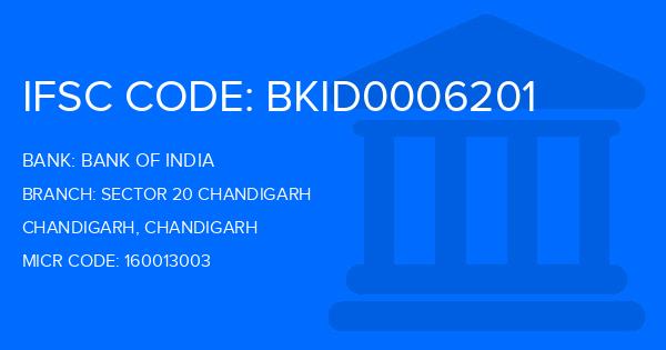 Bank Of India (BOI) Sector 20 Chandigarh Branch IFSC Code