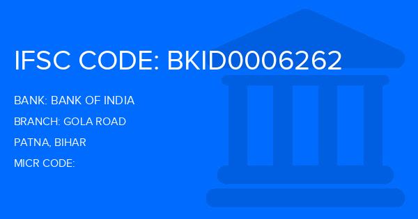 Bank Of India (BOI) Gola Road Branch IFSC Code