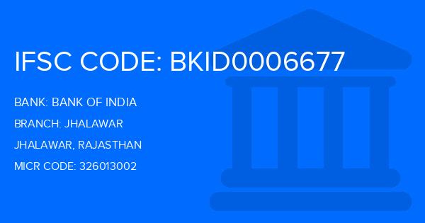 Bank Of India (BOI) Jhalawar Branch IFSC Code