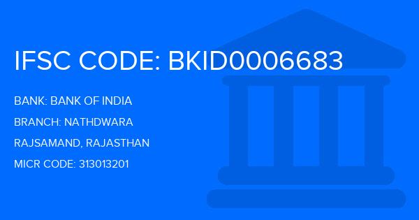 Bank Of India (BOI) Nathdwara Branch IFSC Code