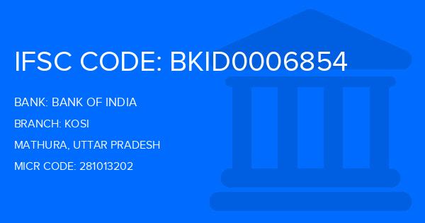Bank Of India (BOI) Kosi Branch IFSC Code