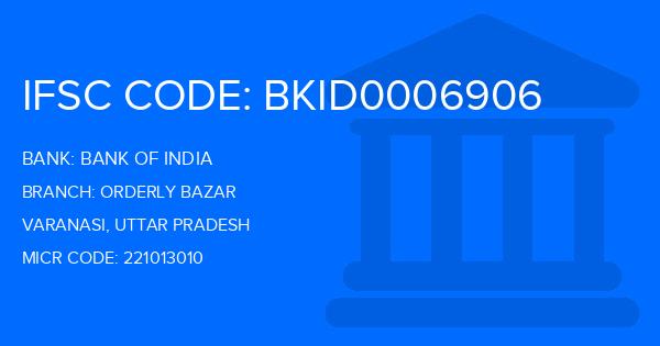 Bank Of India (BOI) Orderly Bazar Branch IFSC Code