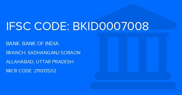 Bank Of India (BOI) Sadhanganj Soraon Branch IFSC Code
