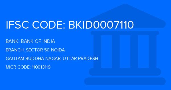 Bank Of India (BOI) Sector 50 Noida Branch IFSC Code