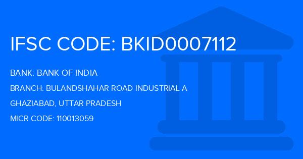 Bank Of India (BOI) Bulandshahar Road Industrial A Branch IFSC Code