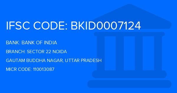Bank Of India (BOI) Sector 22 Noida Branch IFSC Code