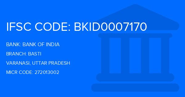 Bank Of India (BOI) Basti Branch IFSC Code