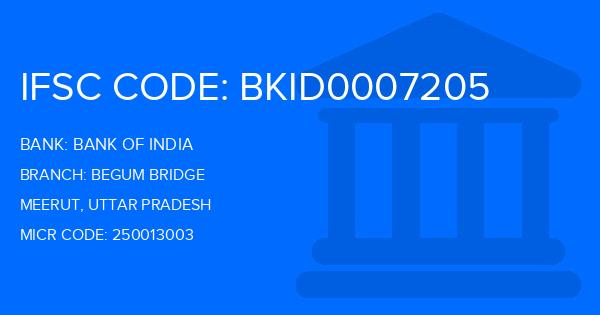 Bank Of India (BOI) Begum Bridge Branch IFSC Code