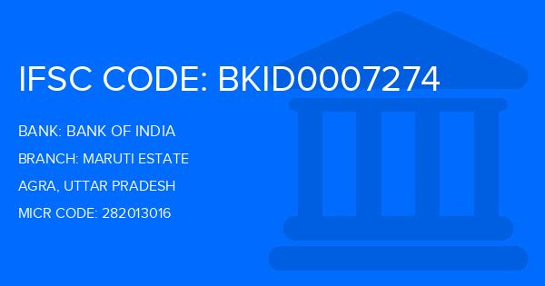 Bank Of India (BOI) Maruti Estate Branch IFSC Code