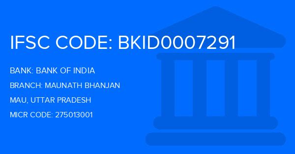 Bank Of India (BOI) Maunath Bhanjan Branch IFSC Code