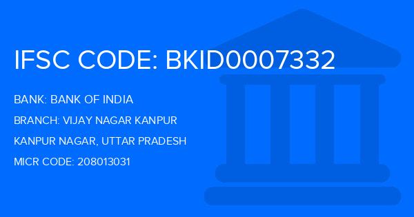 Bank Of India (BOI) Vijay Nagar Kanpur Branch IFSC Code