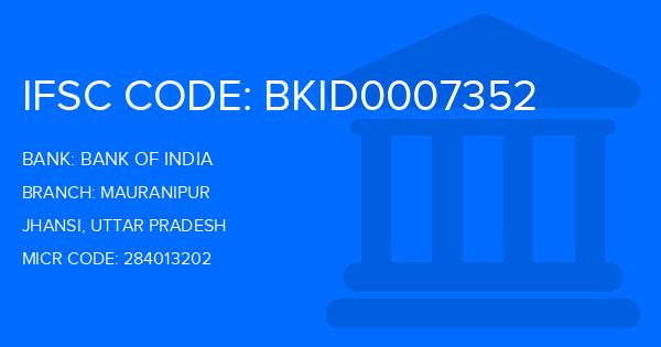 Bank Of India (BOI) Mauranipur Branch IFSC Code