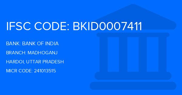 Bank Of India (BOI) Madhoganj Branch IFSC Code