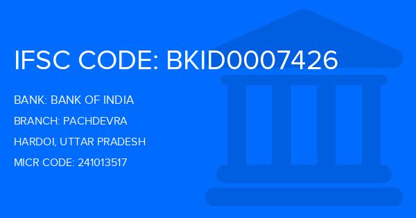 Bank Of India (BOI) Pachdevra Branch IFSC Code