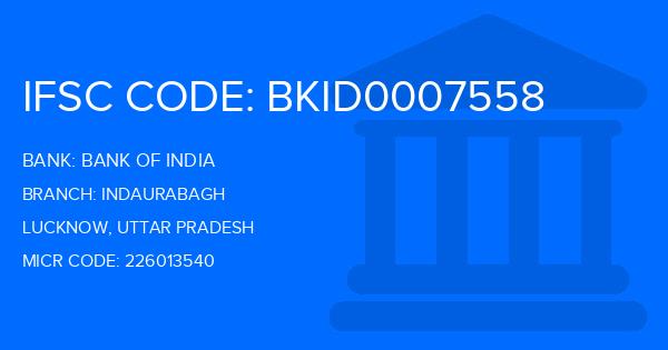 Bank Of India (BOI) Indaurabagh Branch IFSC Code