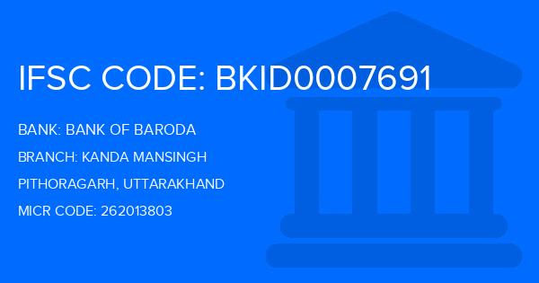 Bank Of Baroda (BOB) Kanda Mansingh Branch IFSC Code