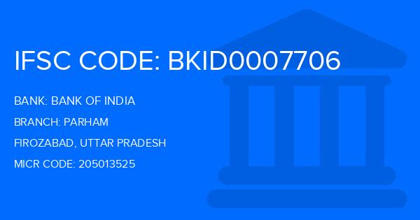 Bank Of India (BOI) Parham Branch IFSC Code