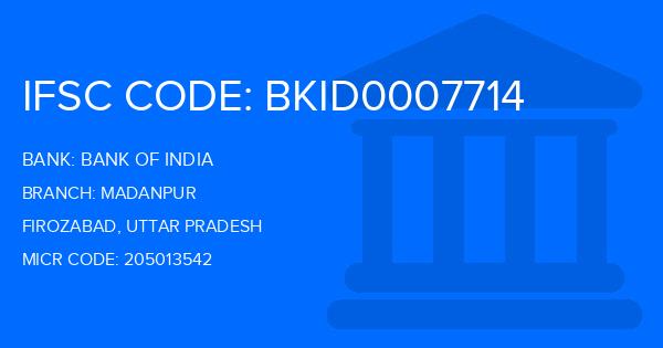 Bank Of India (BOI) Madanpur Branch IFSC Code