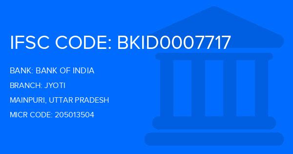 Bank Of India (BOI) Jyoti Branch IFSC Code