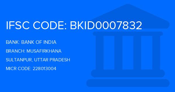 Bank Of India (BOI) Musafirkhana Branch IFSC Code