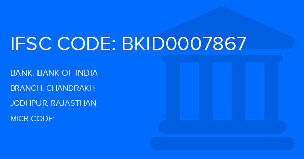 Bank Of India (BOI) Chandrakh Branch IFSC Code