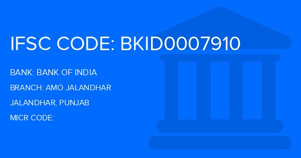 Bank Of India (BOI) Amo Jalandhar Branch IFSC Code