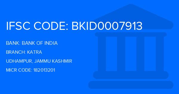 Bank Of India (BOI) Katra Branch IFSC Code