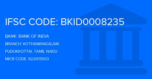 Bank Of India (BOI) Kothamangalam Branch IFSC Code
