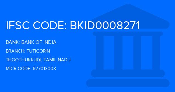 Bank Of India (BOI) Tuticorin Branch IFSC Code