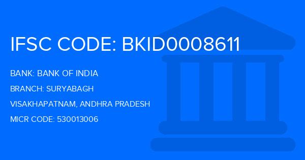 Bank Of India (BOI) Suryabagh Branch IFSC Code