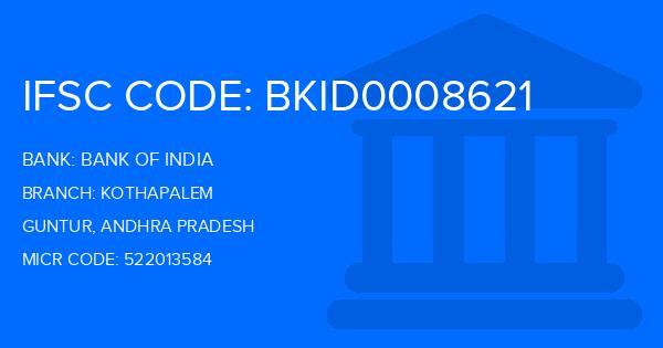 Bank Of India (BOI) Kothapalem Branch IFSC Code