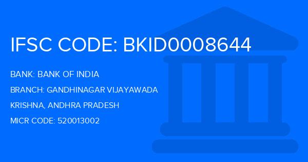 Bank Of India (BOI) Gandhinagar Vijayawada Branch IFSC Code