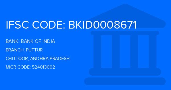 Bank Of India (BOI) Puttur Branch IFSC Code