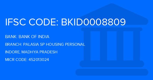 Bank Of India (BOI) Palasia Sp Housing Personal Branch IFSC Code