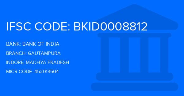 Bank Of India (BOI) Gautampura Branch IFSC Code