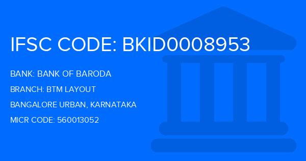 Bank Of Baroda (BOB) Btm Layout Branch IFSC Code