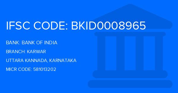 Bank Of India (BOI) Karwar Branch IFSC Code