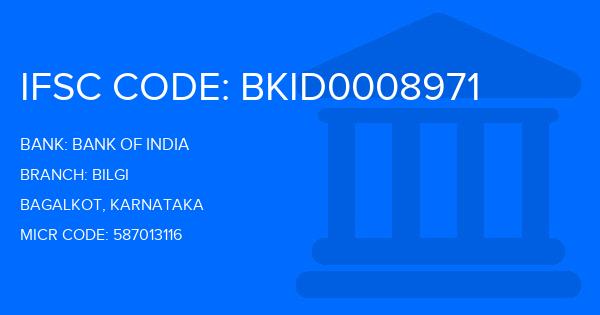 Bank Of India (BOI) Bilgi Branch IFSC Code