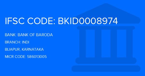 Bank Of Baroda (BOB) Indi Branch IFSC Code