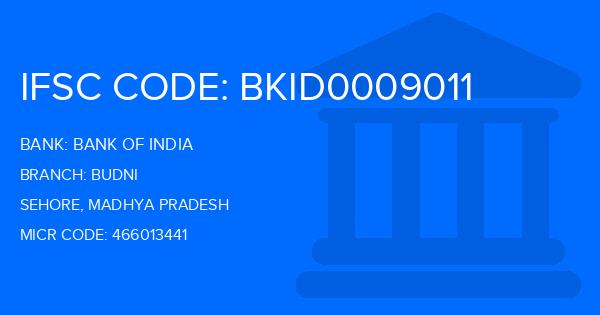 Bank Of India (BOI) Budni Branch IFSC Code