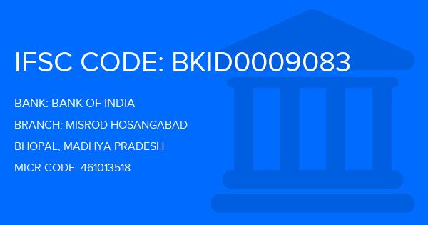 Bank Of India (BOI) Misrod Hosangabad Branch IFSC Code