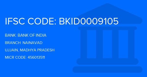 Bank Of India (BOI) Nainavad Branch IFSC Code