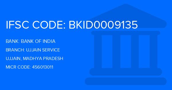 Bank Of India (BOI) Ujjain Service Branch IFSC Code