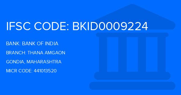 Bank Of India (BOI) Thana Amgaon Branch IFSC Code